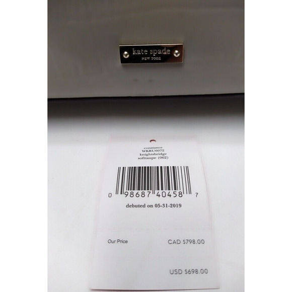 Kate Spade New York Knightsbridge Constance Soft Taupe Patent Satchel Bag - $698 - Picture 8 of 16